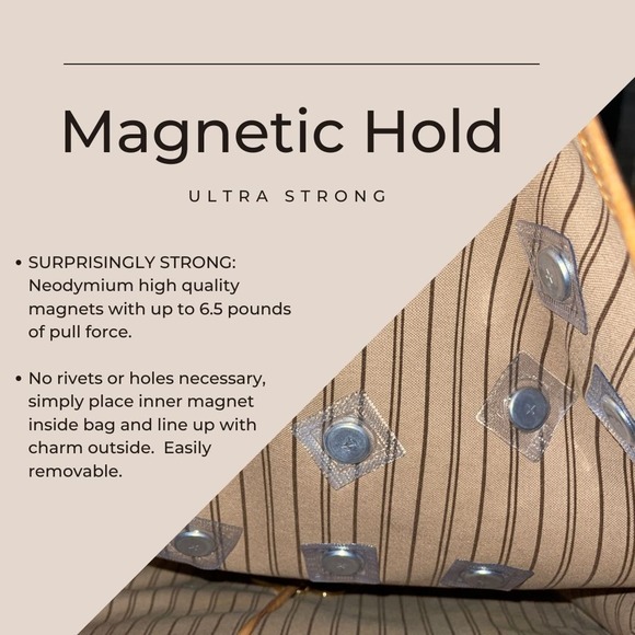 Prism Crystal Round Brooch Concho Handmade Magnetic Bag Charm - Picture 4 of 14